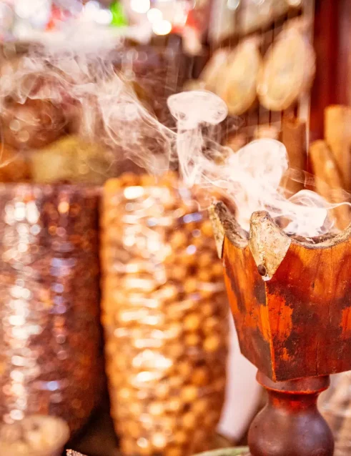 Arabic incense burner at spice souq in Dubai