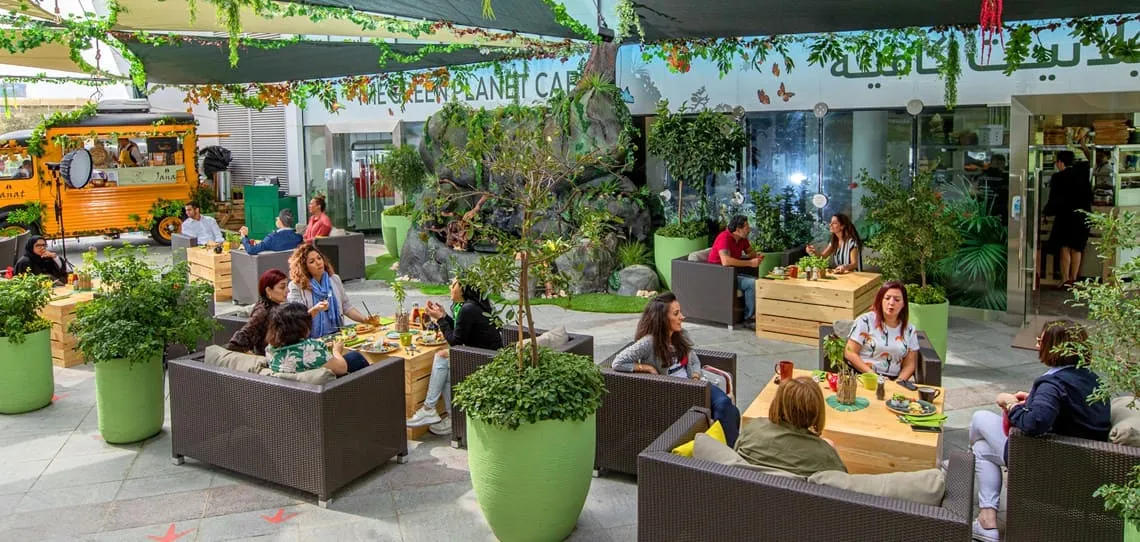 The Green Planer café, a place to escape the Dubai heat